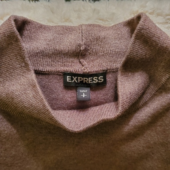 Express Mock Neck Sweater Dress Neutral - Picture 6 of 8
